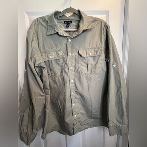 GAP Green Lightweight Shirt Jacket Relaxed Fit